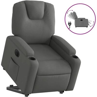 vidaXL Fauteuil Accent - Reclinable avec levage - Gris - Fauteuil vidaXL Fauteuil Accent - Reclinable avec levage - Gris - Fauteuil