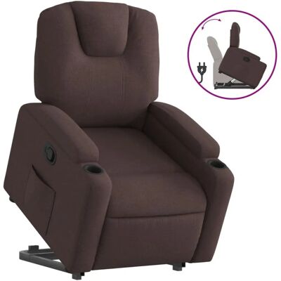Chaise d'accent VidaXL - Tissu marron avec levage et recline - Mobilier Chaise d'accent VidaXL - Tissu marron avec levage et recline - Mobilier
