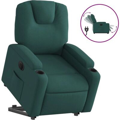 Fauteuil inclinable elevatoire VidaXL - Vert foncé - Ajustable Fauteuil inclinable elevatoire VidaXL - Vert foncé - Ajustable