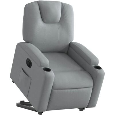 vidaXL Fauteuil électrique reclinable gris clair - Modèle Elektr - Publicité vidaXL Fauteuil électrique reclinable gris clair - Modèle Elektr - Publicité