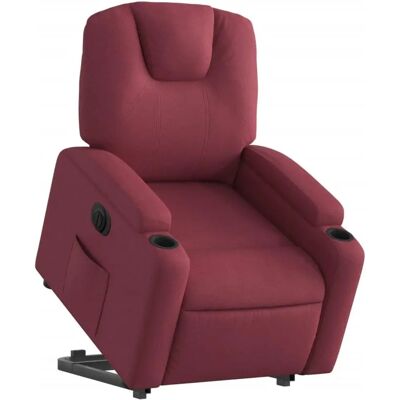 vidaXL Fauteuil électrique avec levage rouge bordeaux - Relax - Publicité vidaXL Fauteuil électrique avec levage rouge bordeaux - Relax - Publicité