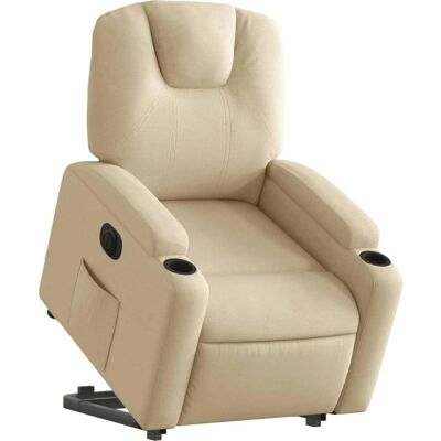 Fauteuil électrique inclinable et releveur crème - vidaXL - Publicité Fauteuil électrique inclinable et releveur crème - vidaXL - Publicité
