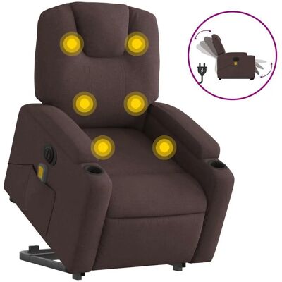 Vidaxl Sillón masaje électrique - Marron foncé - Reclinable avec massage - Publicité Vidaxl Sillón masaje électrique - Marron foncé - Reclinable avec massage - Publicité