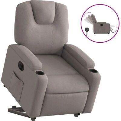 Fauteuil de massage électrique releveur taupe VidaXL - Publicité Fauteuil de massage électrique releveur taupe VidaXL - Publicité