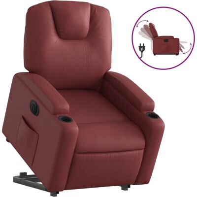 VidaXL Akzentstuhl - Verstellbar, Kunstleder, Rot - Accent Chair VidaXL Akzentstuhl - Verstellbar, Kunstleder, Rot - Accent Chair
