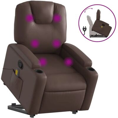 Fauteuil relax VidaXL - Marron, Massage vibratoire 6 points, Montage facile - Publicité Fauteuil relax VidaXL - Marron, Massage vibratoire 6 points, Montage facile - Publicité