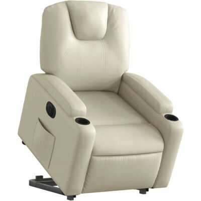 vidaXL Fauteuil électrique inclinable avec levage - Crème - Fauteuil électrique - Publicité vidaXL Fauteuil électrique inclinable avec levage - Crème - Fauteuil électrique - Publicité