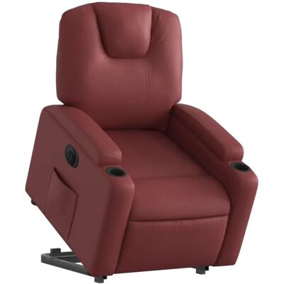 vidaXL Fauteuil relax électrique avec aide à la montée - Simili cuir bordeaux - Publicité vidaXL Fauteuil relax électrique avec aide à la montée - Simili cuir bordeaux - Publicité