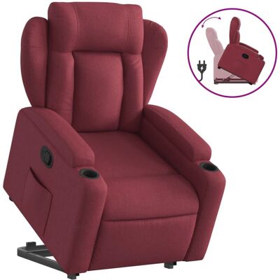 VIDAXL Sillón Aciento Reclinable - Rojo Vino, Manual, Con elevación VIDAXL Sillón Aciento Reclinable - Rojo Vino, Manual, Con elevación