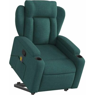 vidaXL Elektrischer Massagesessel - Verstellbar, 6-Punkte-Vibration - Dunkelgrün vidaXL Elektrischer Massagesessel - Verstellbar, 6-Punkte-Vibration - Dunkelgrün