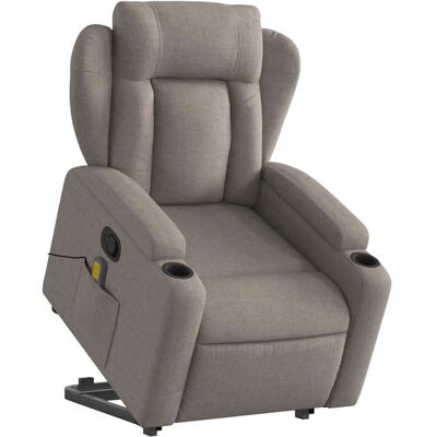 vidaXL Elektrische Reclinestoel met Opstapfunctie - Taupe vidaXL Elektrische Reclinestoel met Opstapfunctie - Taupe