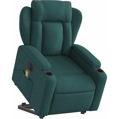 Fauteuil de Massage Électrique vidaXL avec Assistance à la Montée et Vibrations - Vert - Publicité Fauteuil de Massage Électrique vidaXL avec Assistance à la Montée et Vibrations - Vert - Publicité