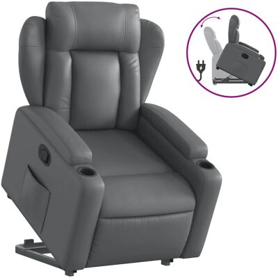 Fauteuil VidaXL - Gris - Relax électrique avec levage & recline manuel - Publicité Fauteuil VidaXL - Gris - Relax électrique avec levage & recline manuel - Publicité