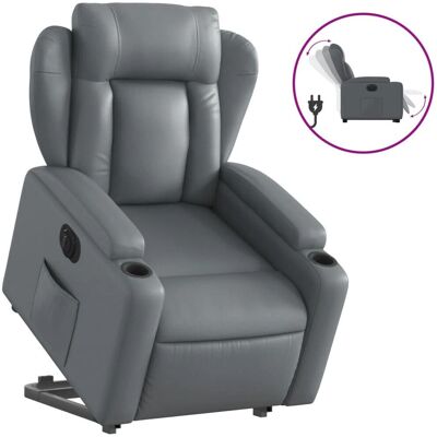 vidaXL Fauteuil relax elektrisch - Model Ele - Kunstleer, Grijs vidaXL Fauteuil relax elektrisch - Model Ele - Kunstleer, Grijs
