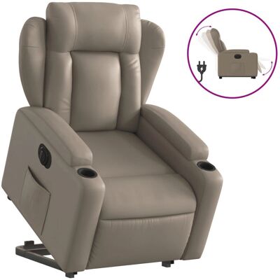 vidaXL Massagesessel Mit Aufstehhilfe Cappuccino vidaXL Massagesessel Mit Aufstehhilfe Cappuccino