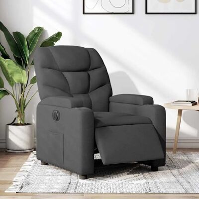 vidaXL Fauteuil inclinable électrique gris foncé - Tissu - 585891 - Publicité vidaXL Fauteuil inclinable électrique gris foncé - Tissu - 585891 - Publicité