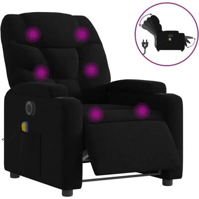 vidaXL Accent Chair - Zwart, 135° Recline, 6-punt Massage - Meubelen vidaXL Accent Chair - Zwart, 135° Recline, 6-punt Massage - Meubelen