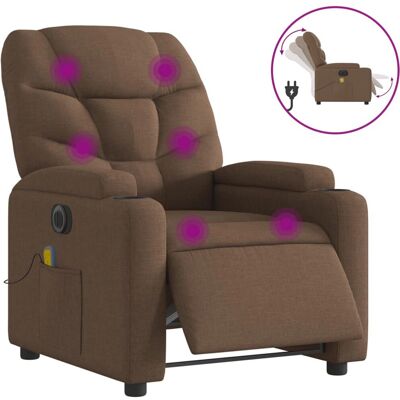 Chaise d'accent VidaXL - Marron, Relax électrique, Massage, Confortable - Publicité Chaise d'accent VidaXL - Marron, Relax électrique, Massage, Confortable - Publicité