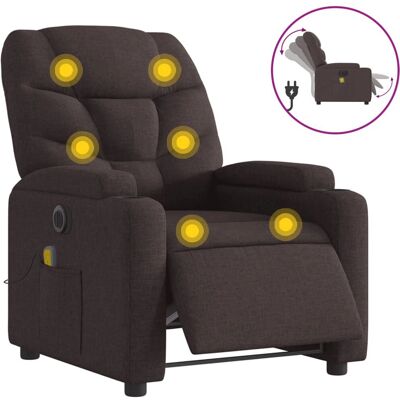 Fauteuil Relax électrique VidaXL - Massage à 6 Points, Marron Sombre - Publicité Fauteuil Relax électrique VidaXL - Massage à 6 Points, Marron Sombre - Publicité