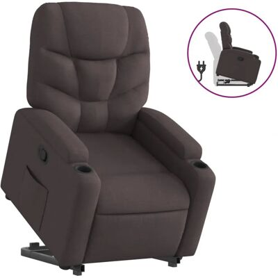 Vidaxl - Sillón reclinable elevable tela marrón oscuro - Publicité Vidaxl - Sillón reclinable elevable tela marrón oscuro - Publicité