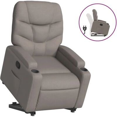 Chaise d'Accent VidaXL - Taupe, Reclinable Manuel, Fonction de Levage - Publicité Chaise d'Accent VidaXL - Taupe, Reclinable Manuel, Fonction de Levage - Publicité