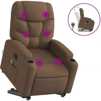 Fauteuil Masseur Relax avec Aide à se Lever VIDA XL - Modèle 3204612 - Marron - Publicité Fauteuil Masseur Relax avec Aide à se Lever VIDA XL - Modèle 3204612 - Marron - Publicité