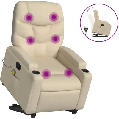 Chaise d'accent VidaXL - Reclinable, Massage, Crème - Mobilier - Publicité Chaise d'accent VidaXL - Reclinable, Massage, Crème - Mobilier - Publicité