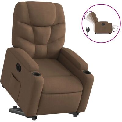 vidaXL Fauteuil - Tissu Marron - Relax électrique et levage - Publicité vidaXL Fauteuil - Tissu Marron - Relax électrique et levage - Publicité