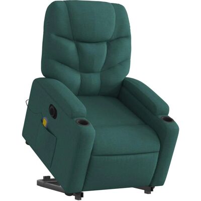 Fauteuil de Massage Électrique Reclinable - Vert Foncé - 74x146cm - Publicité Fauteuil de Massage Électrique Reclinable - Vert Foncé - 74x146cm - Publicité