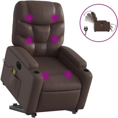 Fauteuil de massage électrique VidaXL - Marron & Modèle: Elek - Publicité Fauteuil de massage électrique VidaXL - Marron & Modèle: Elek - Publicité
