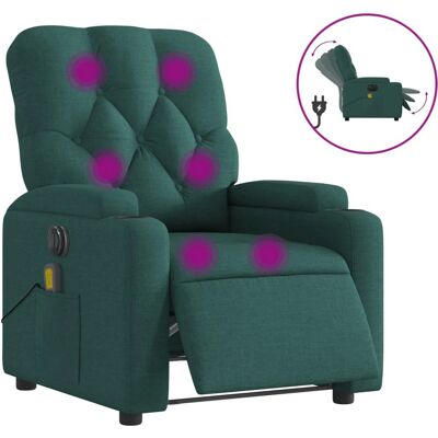 Vidaxl Fauteuil de Massage Électrique Vert Sombre - Publicité Vidaxl Fauteuil de Massage Électrique Vert Sombre - Publicité