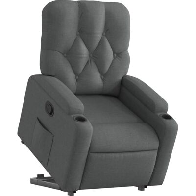 vidaXL Fauteuil relax gris foncé - Siège inclinable - Publicité vidaXL Fauteuil relax gris foncé - Siège inclinable - Publicité