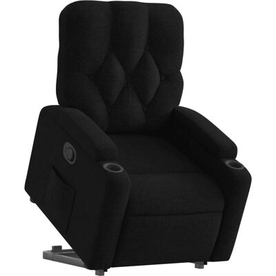 vidaXL Fauteuil électrique inclinable avec levage - Noir - Confortable - Publicité vidaXL Fauteuil électrique inclinable avec levage - Noir - Confortable - Publicité