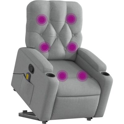 vidaXL Modèle 48088 - Fauteuil de Massage - Gris Clair - Publicité vidaXL Modèle 48088 - Fauteuil de Massage - Gris Clair - Publicité