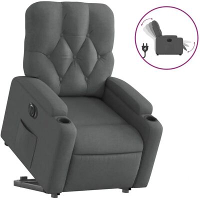 vidaXL Modèle El Fauteuil Accent Gris Foncé - Publicité vidaXL Modèle El Fauteuil Accent Gris Foncé - Publicité
