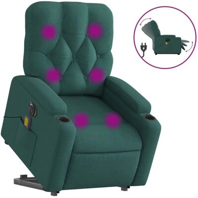 Fauteuil Accent VidaXL avec Massage - Vert - Publicité Fauteuil Accent VidaXL avec Massage - Vert - Publicité