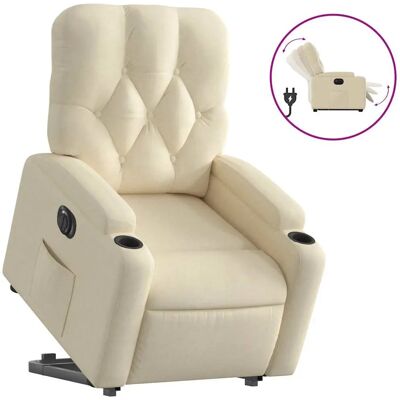 Chaise d'accent VidaXL - Crème - Tissu durable - Facile à assembler - Publicité Chaise d'accent VidaXL - Crème - Tissu durable - Facile à assembler - Publicité