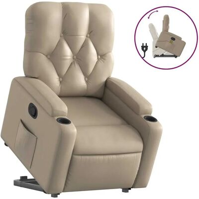 vidaXL Akzentstuhl - Cappuccino - Kunstleder - Relaxsessel vidaXL Akzentstuhl - Cappuccino - Kunstleder - Relaxsessel