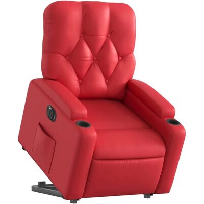 vidaXL Fauteuil électrique avec levage - Rouge - Fauteuil relax - Publicité vidaXL Fauteuil électrique avec levage - Rouge - Fauteuil relax - Publicité