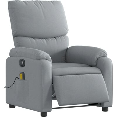 vidaXL Hellgrauer Massagesessel mit Vibrationsfunktion & Elektrischer Neigungsfunktion vidaXL Hellgrauer Massagesessel mit Vibrationsfunktion & Elektrischer Neigungsfunktion