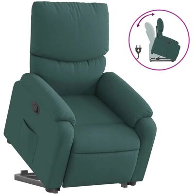 Fauteuil vidaXL avec aide à la montée - Vert foncé - Confortable & Électrique - Publicité Fauteuil vidaXL avec aide à la montée - Vert foncé - Confortable & Électrique - Publicité