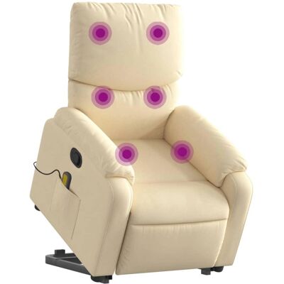 chaise de massage électrique vidaXL crème - Publicité chaise de massage électrique vidaXL crème - Publicité