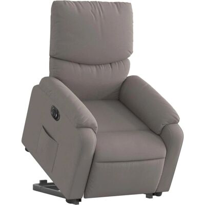 vidaXL - Fauteuil électrique inclinable en tissu taupe 75x99x99cm - Publicité vidaXL - Fauteuil électrique inclinable en tissu taupe 75x99x99cm - Publicité