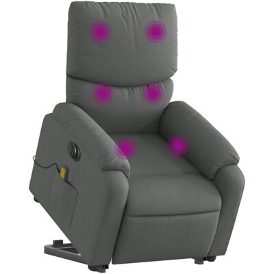 vidaXL Elektrische relaxfauteuil met opstaan - Donkergrijs vidaXL Elektrische relaxfauteuil met opstaan - Donkergrijs