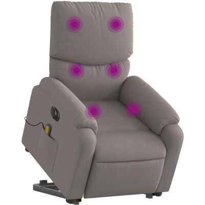 Fauteuil de massage électrique vieXL Taupe Gris - Fauteuil reclinable - Publicité Fauteuil de massage électrique vieXL Taupe Gris - Fauteuil reclinable - Publicité