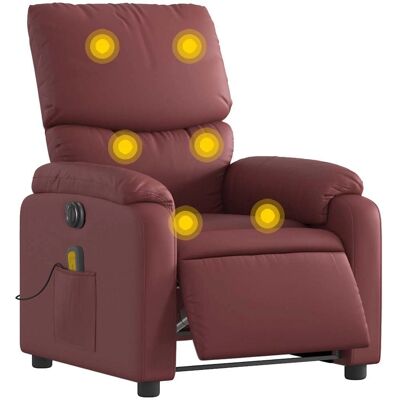 VIDAXL Maisonchic - Fauteuil Masssage Reclinable - Rouge Vino - Similicuir - Publicité VIDAXL Maisonchic - Fauteuil Masssage Reclinable - Rouge Vino - Similicuir - Publicité