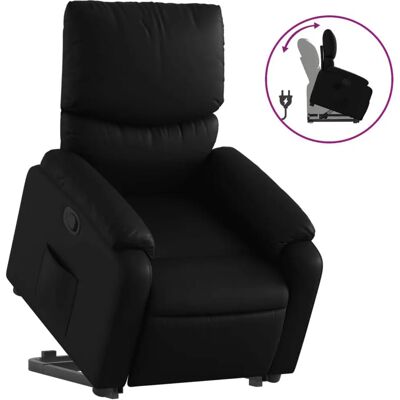 vidaXL Relaxsessel mit Aufstehhilfe - Manuell, 135°, Kunstleder, Schwarz vidaXL Relaxsessel mit Aufstehhilfe - Manuell, 135°, Kunstleder, Schwarz