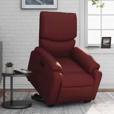 vidaXL Sessel mit Aufstehhilfe - Kunstleder, Rot Tinto - Relaxsessel vidaXL Sessel mit Aufstehhilfe - Kunstleder, Rot Tinto - Relaxsessel