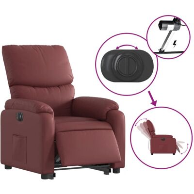 vidaXL Fauteuil électrique inclinable bordeaux - Fauteuil électrique relax - Publicité vidaXL Fauteuil électrique inclinable bordeaux - Fauteuil électrique relax - Publicité