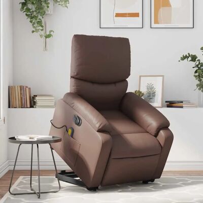 vidaXL Massagesessel mit Aufstehhilfe, elektrisch, Kunstleder - Massagesessel vidaXL Massagesessel mit Aufstehhilfe, elektrisch, Kunstleder - Massagesessel